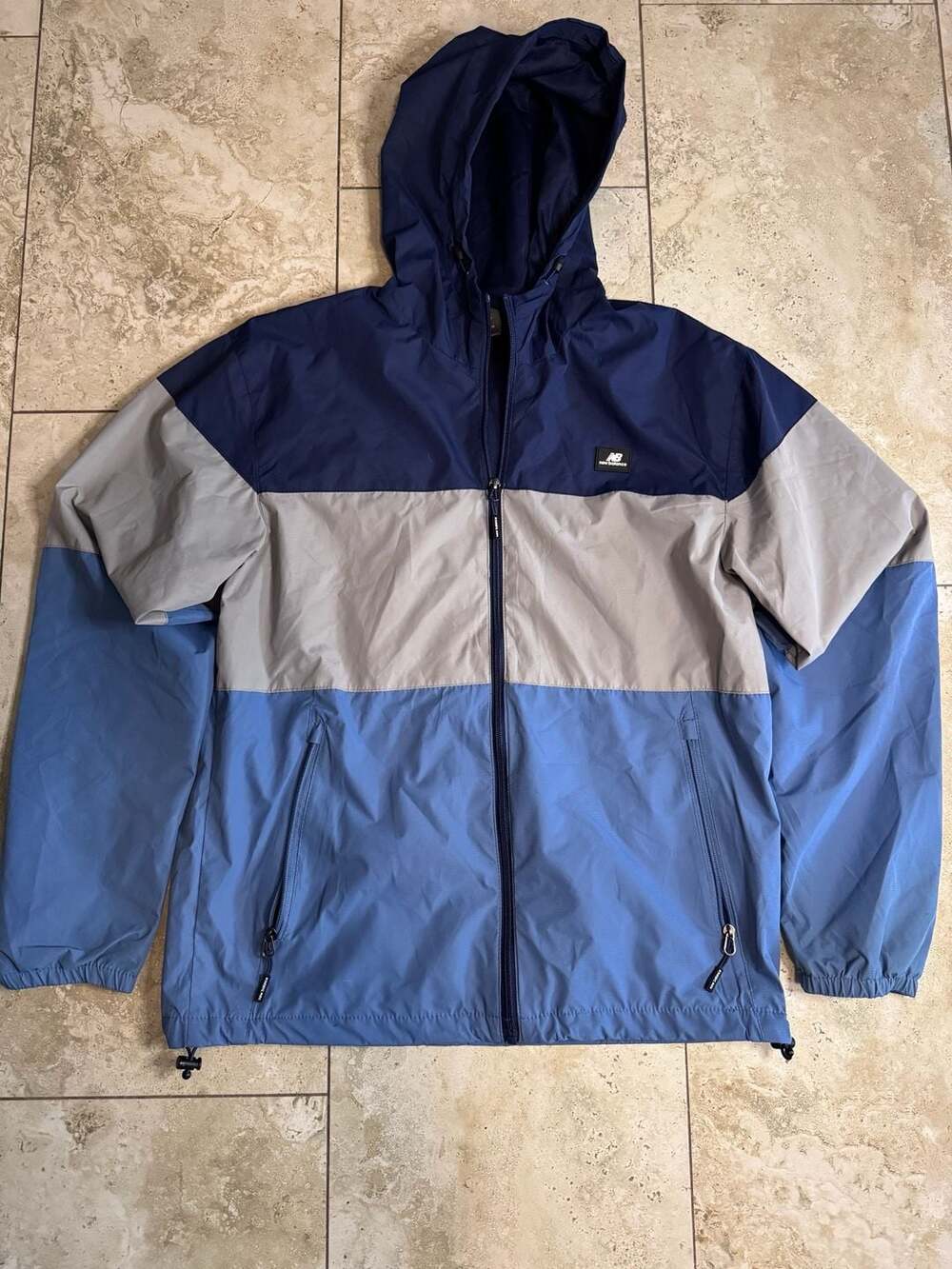 New Balance Men's Colorblock Full-Zip Mesh-Lined Windbreaker Jacket